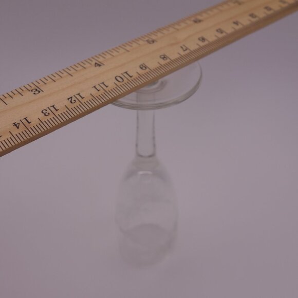 Set of Three(3) Small Delicate Flower Pattern Glasses with Stems - Picture 10 of 13